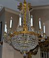 Very fine, French, Charles X style, bronze d'ore and cut crystal chandelier