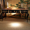 Very fine, French, Louis XV style, black lacquer (chinoiserie) bureauplat
