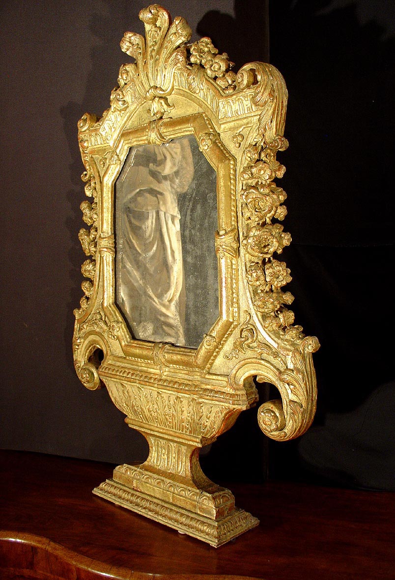 Rare, French, Louis XIV period standing mirror of large dimension