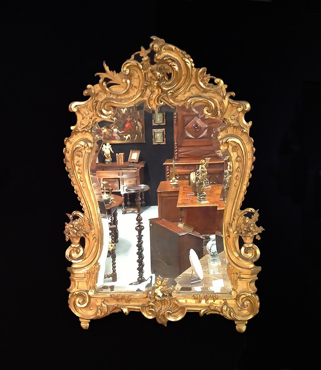 Fine, French, Louis XV style mirror