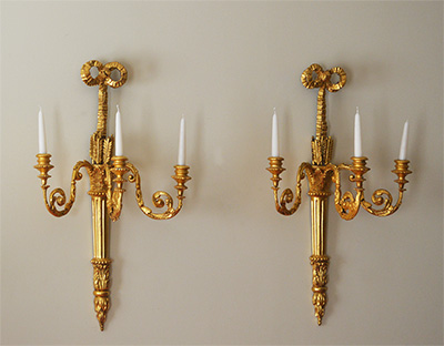 Pair of English, George III period sconces