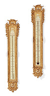 French, Louis XV style, barometer and thermometer set of large dimensions