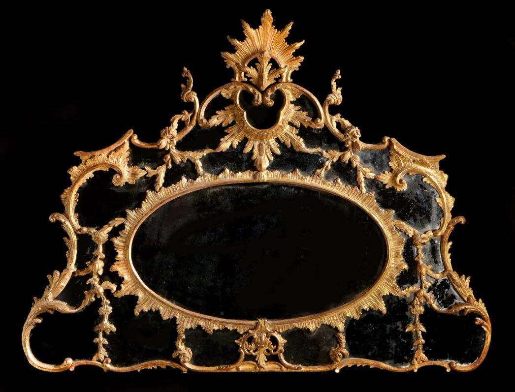 English, Chippendale period overmantle mirror