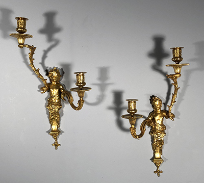 Pair of French, Regence style sconces