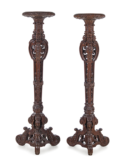 Pair of French, Louis XIV period torcheres