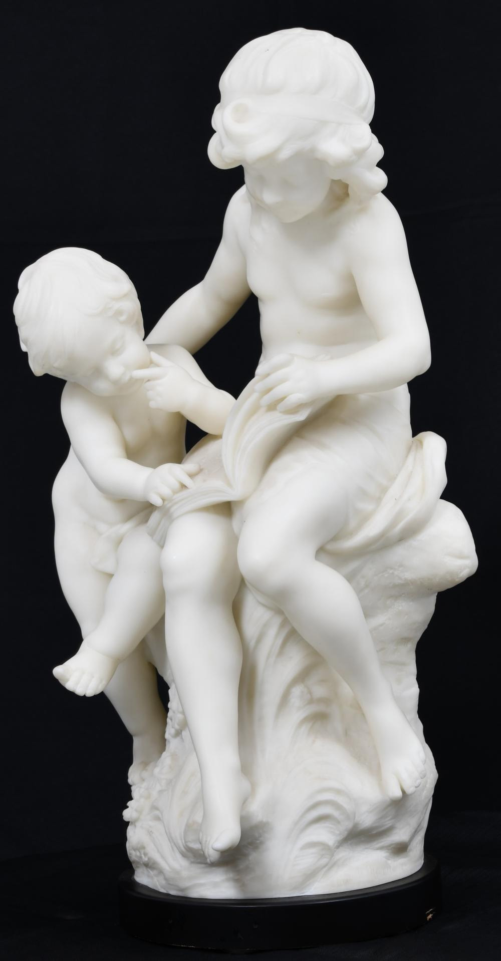 Belle Epoque Period Allegorical Sculpture in Alabaster 