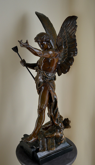 19th century allegorical bronze entitled 'La Genie du Travail' (The Genius of Work)