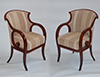 Pair of Neoclassical period, Biedermeier fauteuils