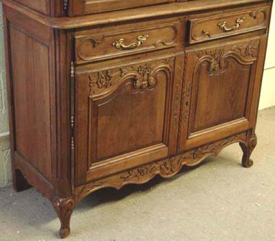 French Provincial buffet deux corps