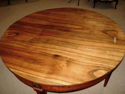 French, Louis XVI style, demi-lune fold-over table