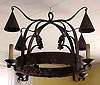 French, forged iron chandelier
