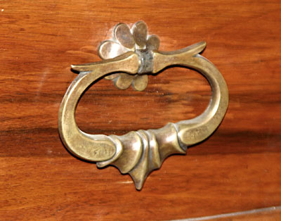 French, 18th century, carved sauteuse (two-drawer Proven&ccedil;al commode)