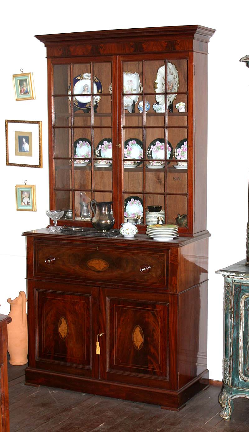 William IV style fall-front secretary/bookcase