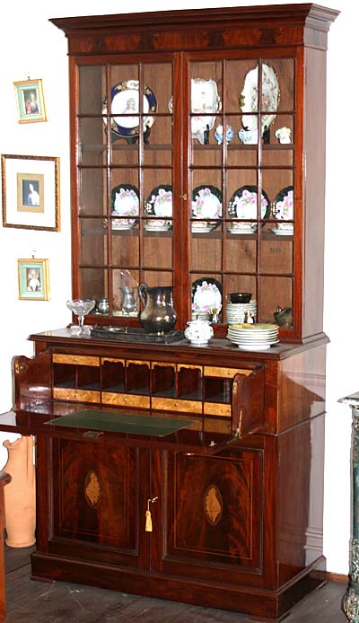 William IV style fall-front secretary/bookcase