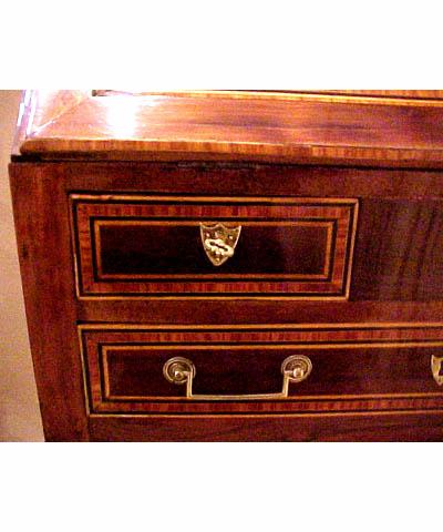 French, Louis XVI period 'commode/scriban' (slant-top secretary)