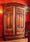 Louis XV period, carved walnut armoire from Provence, France