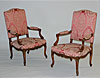 Pair of Louis XV style Fauteuils a la Reine