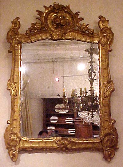 Louis XV period gilded mirror