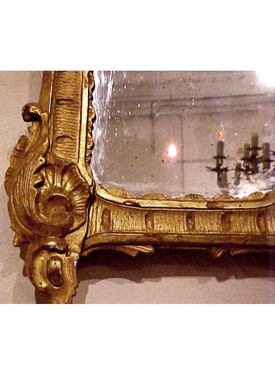Louis XV period gilded mirror