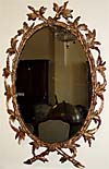 English, George III period, gilded oval mirror