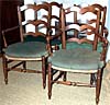 Set of four Proven&ccedil;al ladder-back fauteuils