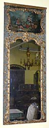 Louis XV, gilded and painted period trumeau