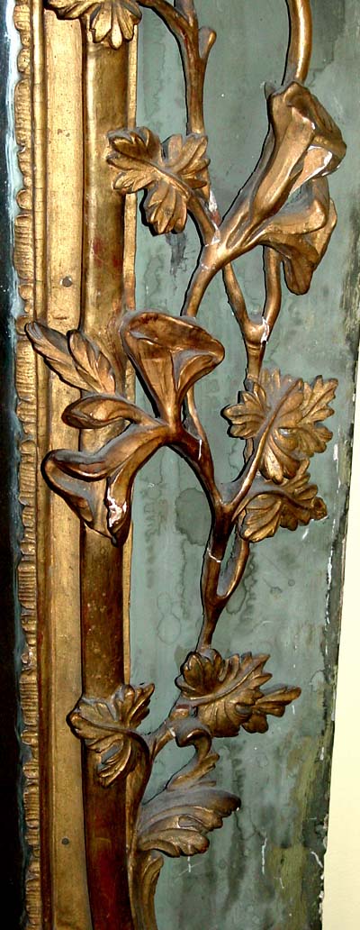 Louis XV, gilded and painted period trumeau