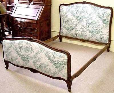 Upholstered  on French  Louis Xv Style  Upholstered Bed