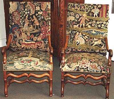 Pair of Louis XIV style fauteuils