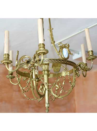 French, Charles X style, bronze d'ore chandelier