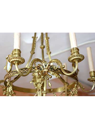 French, Charles X style, bronze d'ore chandelier