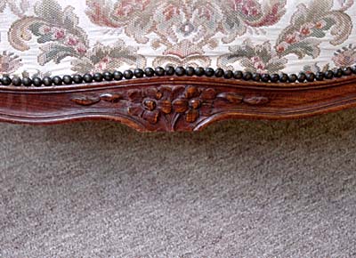 Pair of large, Louis XV style, wingback chairs