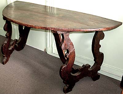 Italian, Baroque demi-lune console table