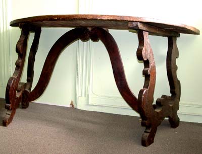 Italian, Baroque demi-lune console table