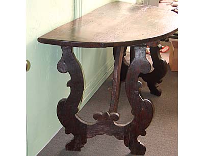 Italian, Baroque demi-lune console table