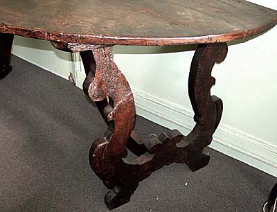 Italian, Baroque demi-lune console table