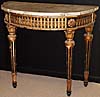 Northern Italian, Louis XVI period, painted and gilded console