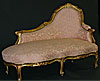 French, Louis XV style, carved giltwood chaise longue (meridian)