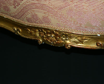 French, Louis XV style, carved giltwood chaise longue (meridian)