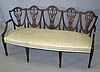 Rare, George III period, chair-back settee