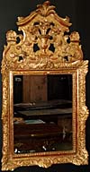 French, Louis XIV period, carved giltwood mirror