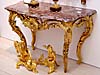Louis XV period, carved, giltwood console table