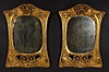 Rare pair of Art Nouveau period, carved, giltwood mirrors