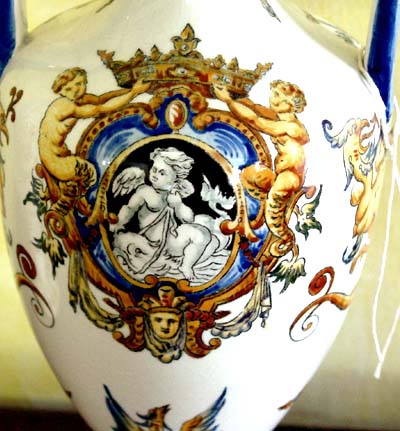 Pair of French faience vases