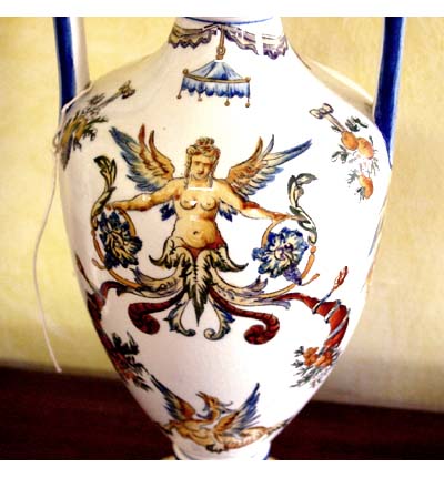 Pair of French faience vases
