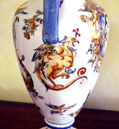 Pair of French faience vases
