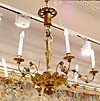 Viennese, Biedermeier period, giltwood, six-light chandelier