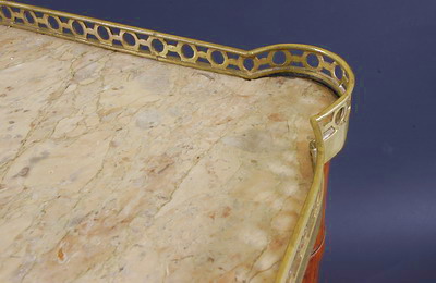 Louis XVI period, brass mounted, walnut and kingwood console desserte