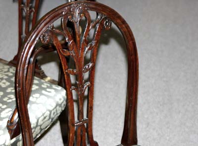 Set of eight, English, George III, dining chairs