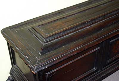 Italian, Renaissance period, intarsia-inlaid and paneled cassone